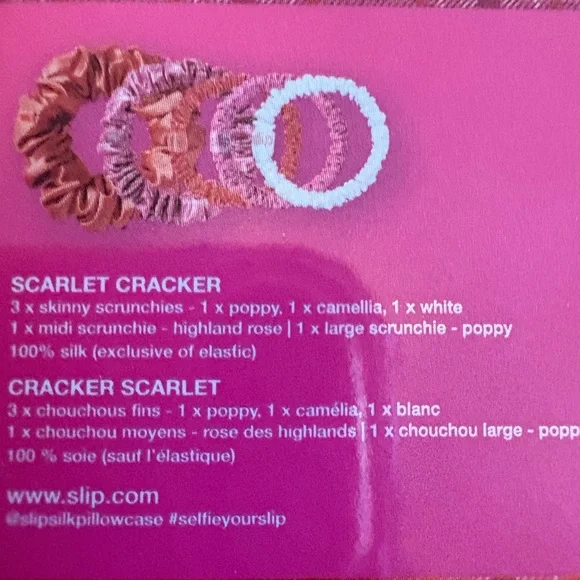 “slip” NWT Pure Silk Scrunchies. Set of 5 in Gift Box. Made of pure silk! - Picture 6 of 7